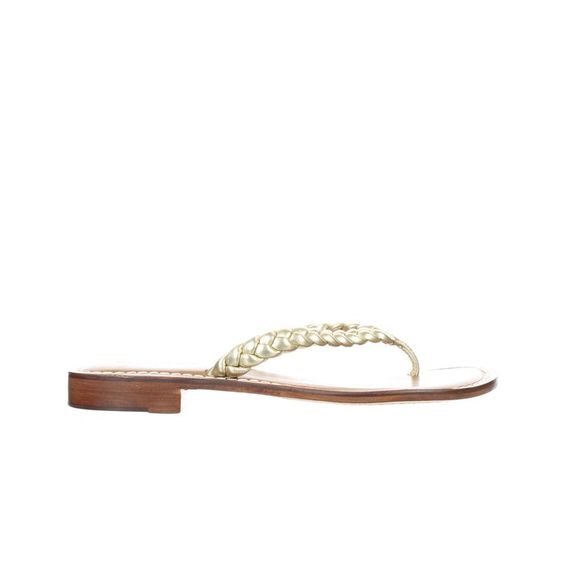 Bernardo Womens Theo Gold T-Strap Sandals Size 10 Medium (B, M) - Picture 1 of 4